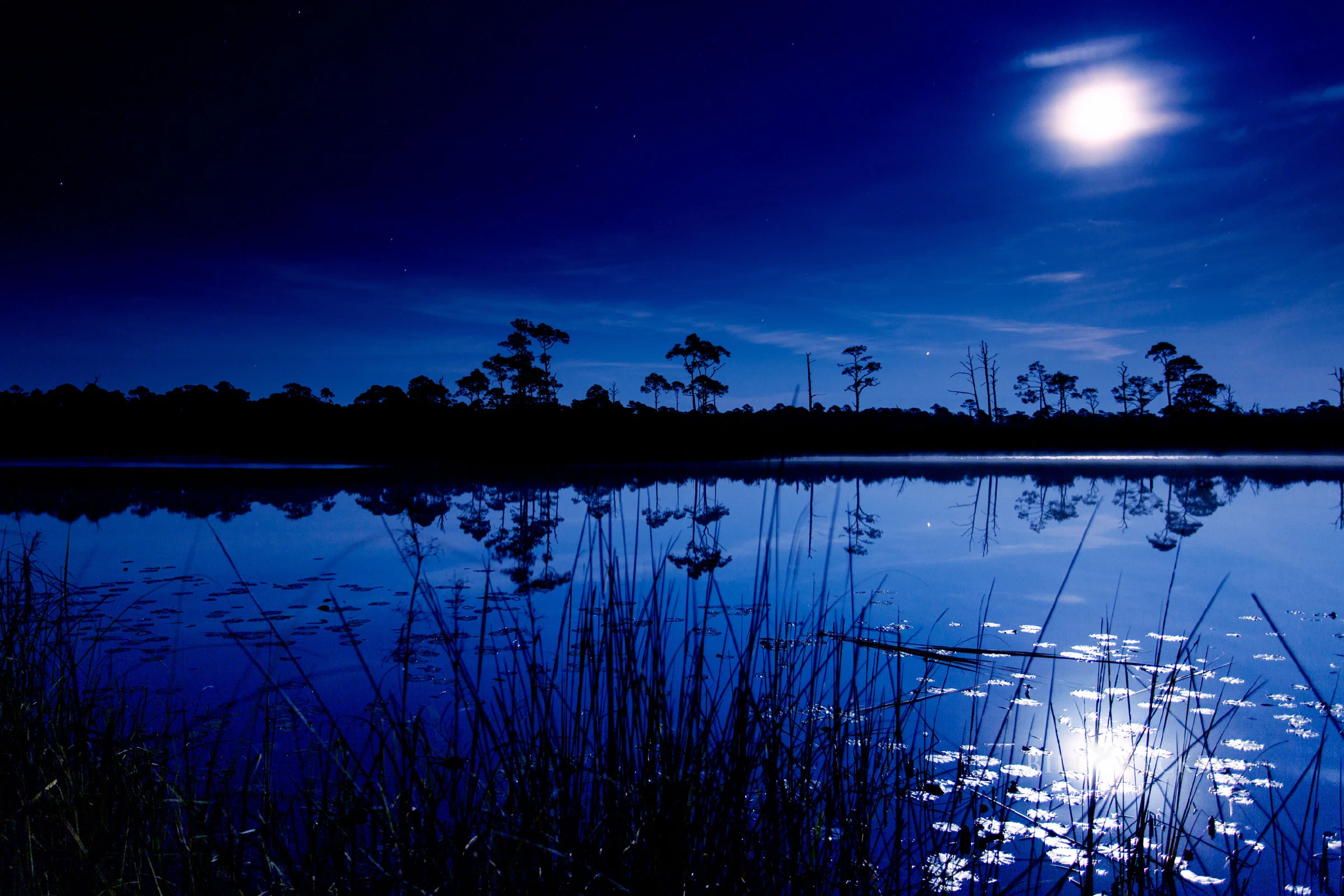 Western Lake at Midnight